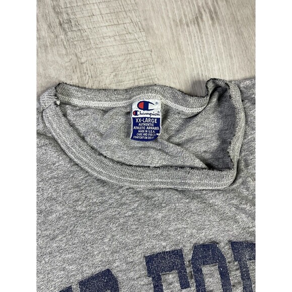 Champion Mens 2XL Air Force Falcons Baseball Shirt Graphic Gray Short Sleeve U - Picture 5 of 9